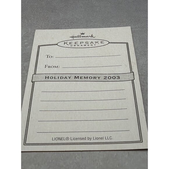 Lionel Hallmark Keepsake Ornament Daylight Oil Tender Southern Pacific 2003 - Picture 9 of 9